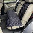 купити Накидки на задні сидіння автомобіля з алькантари Lux Прошитий квадратний ромбік Чорний з синьою ниткою 1