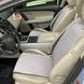 купити Накидка на сидіння з алькантарою Lux (штучна замша), Світло-сірий ромб із чорним рядком. Стандарт. 1 передня 1