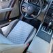 купить Накидки на сиденье с алькантары Lux ПАЙКА, Квадратный ромб светло-серый. Стандарт. Полный комплект 2