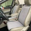 купити Накидки на сидіння з алькантари Lux (штучної замші), Світло-сірий ромб с чорною стрічкою. Стандарт. Повний комплект 1