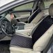 купить Накидка на сиденье в машину из алькантары Lux Прошитый квадратный ромбик Черный с красной строчкой Стандарт 1 передняя 2