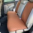 купити Накидки задні для авто з перфорованої екокожі, Коричневі з коричневим рядком 1
