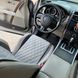 купить Авто накидки на сидения из алькантары Lux Диамонд удлиненный светло-серый ромб Стандарт Полный комплект 3