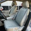купити Накидка на сидіння в машину з алькантари Lux Діамонд подовжений світло-сірий ромб Преміум 1 передня 1