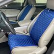 купить Накидки на сиденье с алькантары Lux ПАЙКА, Квадратный тёмно-синий ромб. Стандарт. Передний комплект 1