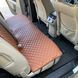 купить Накидка для авто из перфорированной экокожи, коричневая с коричневой строчкой, Стандарт, Полный комплект 3