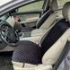 купить Накидка на кресло авто из алькантары Lux Прошитый квадратный ромбик Черный с красной строчкой Премиум 1 передняя 2