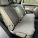 купить Накидка задняя для авто из алькантары Lux, Темно-серые плоские соты с темно серой строчкой 3