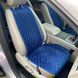 купить Накидки на сиденье с алькантары Lux ПАЙКА, Квадратный тёмно-синий ромб. Премиум. Передний комплект 1