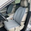 купити Накидки для авто з екошкіри, Сірі з подвійним сірим рядком, Преміум+, Повний комплект 1