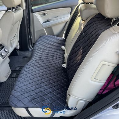 купить Автонакидки на сиденья автомобиля из алькантары Lux Диамонд прошитый черный ромб с черной строчкой Стандарт Полный комплект 5