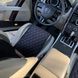 купить Автонакидки на сиденья автомобиля из алькантары Lux Диамонд прошитый черный ромб с черной строчкой Стандарт Полный комплект 3