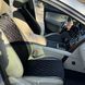 купить Автонакидки на сиденья автомобиля из алькантары Lux Диамонд прошитый черный ромб с черной строчкой Стандарт Полный комплект 4