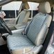 купити Автонакидки на сидіння з алькантари Lux Діамонд подовжений світло-сірий ромб Преміум Повний комплект 1