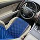 купити Накидки на сидіння з алькантари Lux ПАЙКА, Квадратний темно синій ромб. Стандарт. 1 передня 3