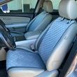 купити Накидка на сидіння з алькантари Lux ПАЙКА, Квадратний ромб сірий. Стандарт. 1 передня 1