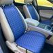 купити Накидка для авто з перфорованої екошкіри, Темно-синя з темно-синім рядком, Преміум, 1 передня 1