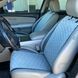 купить Накидки на сиденье с алькантары Lux ПАЙКА, Удлиненный ромб светло-серый. Стандарт. Полный комплект 1