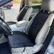 купить Универсальные накидки на сиденья из алькантары Lux Диамонд прошитый черный ромб с черной строчкой Премиум 2 передних 1