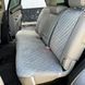 купить Автонакидки на сидения из алькантары Lux Диамонд удлиненный светло-серый ромб Премиум+ Полный комплект 5