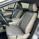 купить Накидки на сиденье из алькантары Lux, Темно-серые плоские соты с темно серой строчкой, Премиум, Полный комплект 1