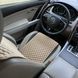 купити Накидки на сидіння з алькантарою Lux (штучної замші), Бежеві стільники із бежевим рядком. Стандарт. 2 передніх 5