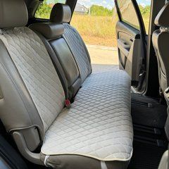 купить Накидки на заднее сиденье автомобиля из алькантары Lux Диамонд удлиненный нежно-кремовый ромб 1