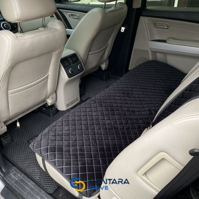 купити Накидки на сидіння з алькантари Lux ПАЙКА, Квадратний ромб чорний. Преміум+. Повний комплект 3
