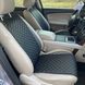 купить Накидки для авто из перфорированной экокожи, Черные с черной строкой, Стандарт, Передний комплект 2