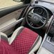 купить Накидки на сиденье с алькантары Lux ПАЙКА, Квадратный ромб бардо. Стандарт. Передний комплект 5