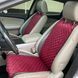купить Накидки на сиденье с алькантары Lux ПАЙКА, Квадратный ромб бардо. Стандарт. Передний комплект 2