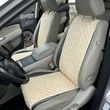 купити Накидки для авто з перфорованої екошкіри Кремові з бежевим рядком Стандарт Повний комплект 1