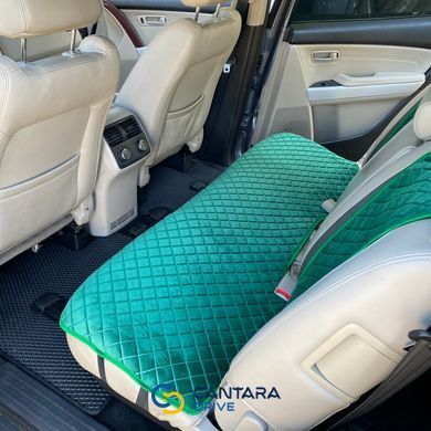 купити Задня накидка на сидіння з алькантари Lux ПАЙКА, Квадратний ромб смарагд 3