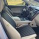 купити Накидки для авто з перфорованої екокожі, Чорні з білою строчкою, Стандарт, Передній комплект 4