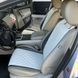 купить Накидки для сидений авто из алькантары Lux Диамонд удлиненный нежно-кремовый ромб Стандарт Передний комплект 2