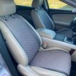 купити Накидки на сидіння з АЛЬКАНТАРИ Lux (штучної замші), Темно-сірі стільники з сірою ниткою, Стандарт, Передній комплект 1