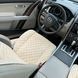 купить Накидка для авто из перфорированной экокожи Кремова с бежевой строкой Премиум 1 передняя 3