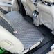 купить Накидка на заднее сиденье автомобиля из алькантары Lux Диамонд прошитый темно серый ромб 3