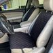 купить Накидки на сиденье АЛЬКАНТАРЫ Lux (искусственная замша), большой ромб, Черный с двойной черной строчкой, Премиум, Полный комплект 1