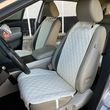 купити Накидки для сидінь авто з алькантари Lux Діамонд подовжений ніжно-кремовий ромб Преміум 2 передніх 1