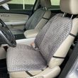 купити Накидки на сидіння з алькантари Lux ПАЙКА, Темно-сірі стільники, Преміум+, Повний комплект 1