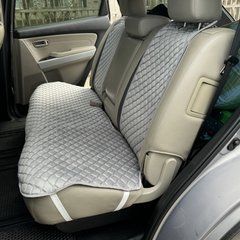 купить Накидки на задние сиденья авто из алькантары Lux Прошитый квадратный ромбик Серый 1