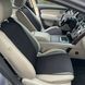 купить Накидки на сиденье из алькантары Lux, Черные плоские соты с черной строчкой, Стандарт, Полный комплект 3