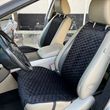 купить Накидки для автомобильных кресел из алькантары Lux Большие черные соты Премиум Полный комплект 1