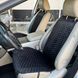 купить Накидки для автомобильных кресел из алькантары Lux Большие черные соты Премиум Полный комплект 1