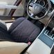 купить Накидки для автомобильных кресел из алькантары Lux Большие черные соты Премиум Полный комплект 3