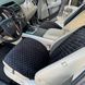 купить Накидки для автомобильных кресел из алькантары Lux Большие черные соты Премиум Полный комплект 2