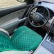 купить Накидки на сиденье с алькантары Lux ПАЙКА, Квадратный ромб изумруд. Премиум. 1 передняя 3