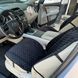 купить Накидки на сиденья в автомобиль из алькантары Lux Большие черные соты Премиум+ Полный комплект 2
