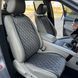 купити Накидки на сидіння з алькантари Lux Діамонд прошитий темно-сірий ромб Стандарт Повний комплект 4